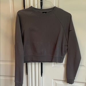 Nike Women's Charcoal Cropped Sweatshirt
